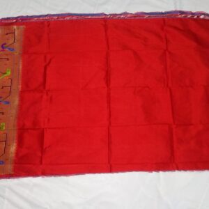 Red paithani blouse piece