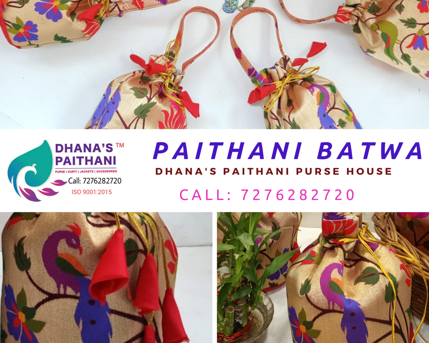 paithani mobile cover - Dhana's Paithani Purse House