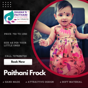 Paithani frock all over design